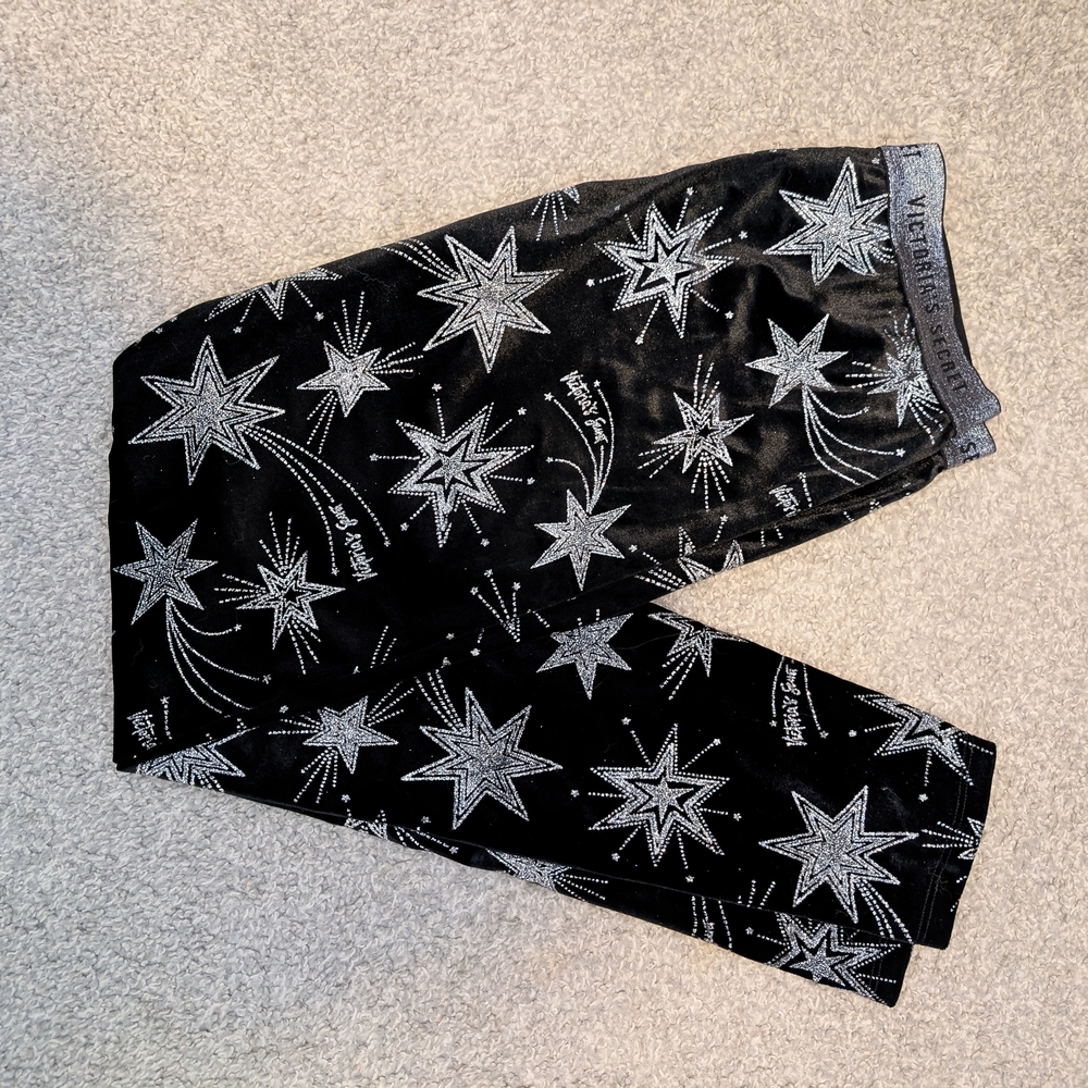Victoria's Secret Black and White Star Leggings - Picture 4 of 7